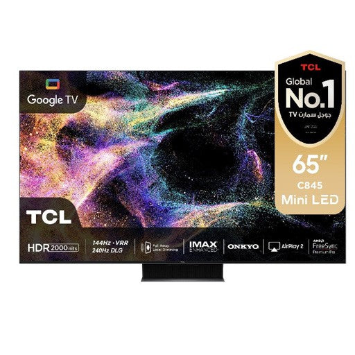 شاشة سمارت ميني ليد بدقة 4k قياس 65 بوصة TCL TV C845 Mini LED 4K Google 65 Inch