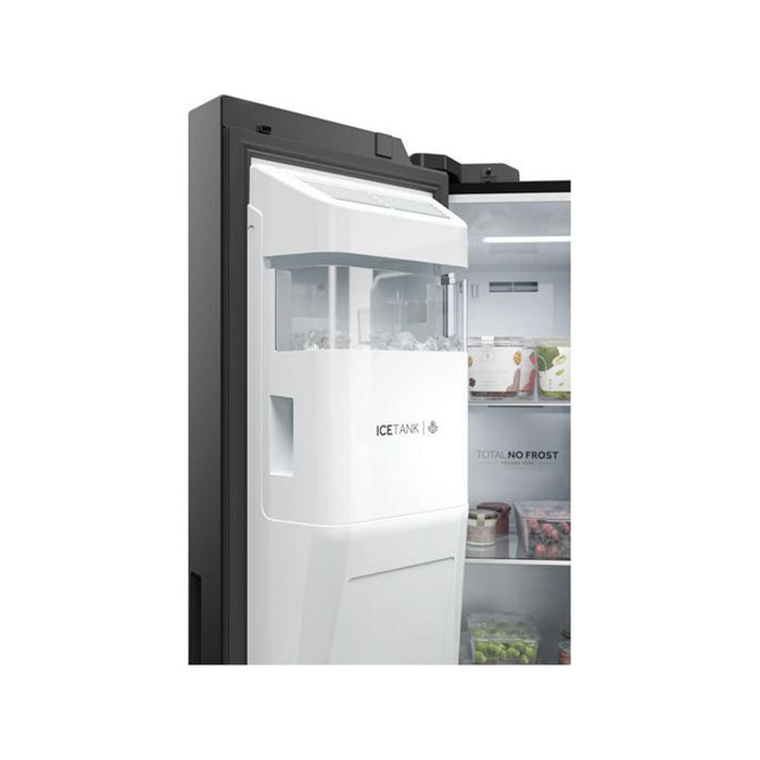 ثلاجة هاير HAIER HSW59F18EIPT 22ft Side By Side Refrigerator, Black