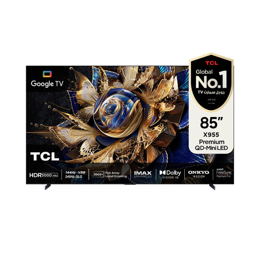 شاشة TCL X955 85 بوصة Premium QD-Mini LED 4K 5000nits تعتيم محلي 5000+