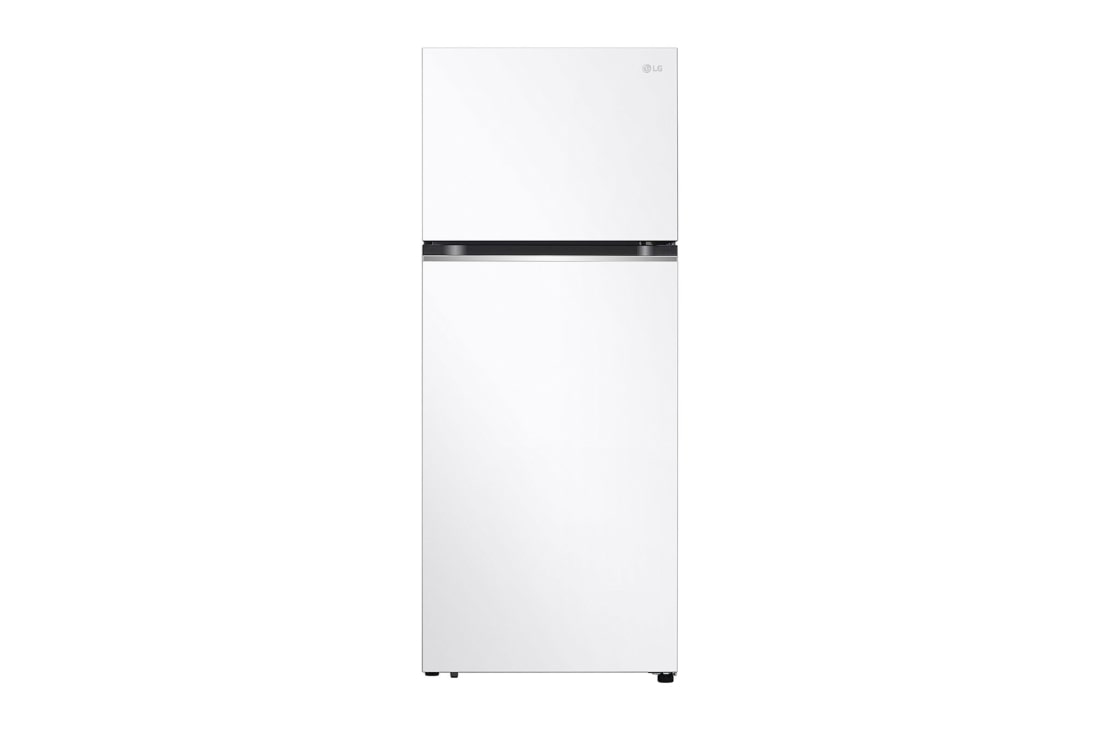 ثلاجة ال جي  فريزر علوي بسعة إجمالية 432 لتر لون أبيض، ضاغط انفيرتر Smart Inverter™